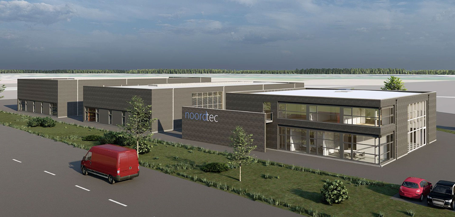 3D Ansicht von der Ammerlandallee neues Noordtec Firmengebäude